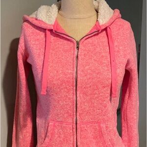 City streets pink fuzzy hoodie